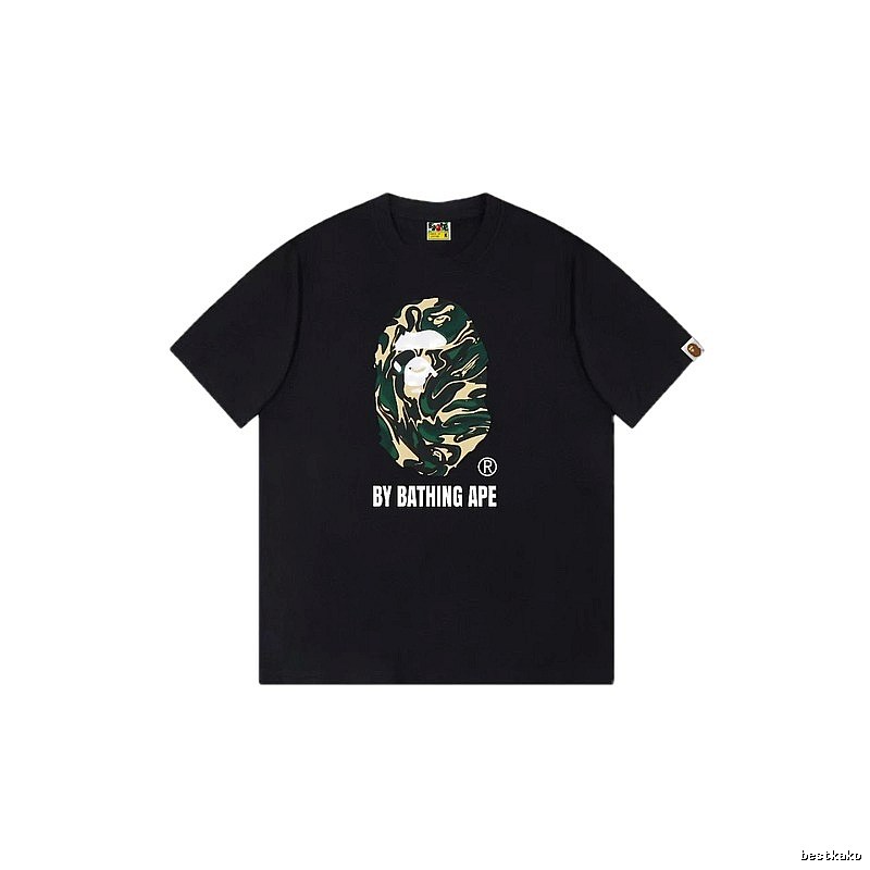 Bape camouflage style black T-shirt
