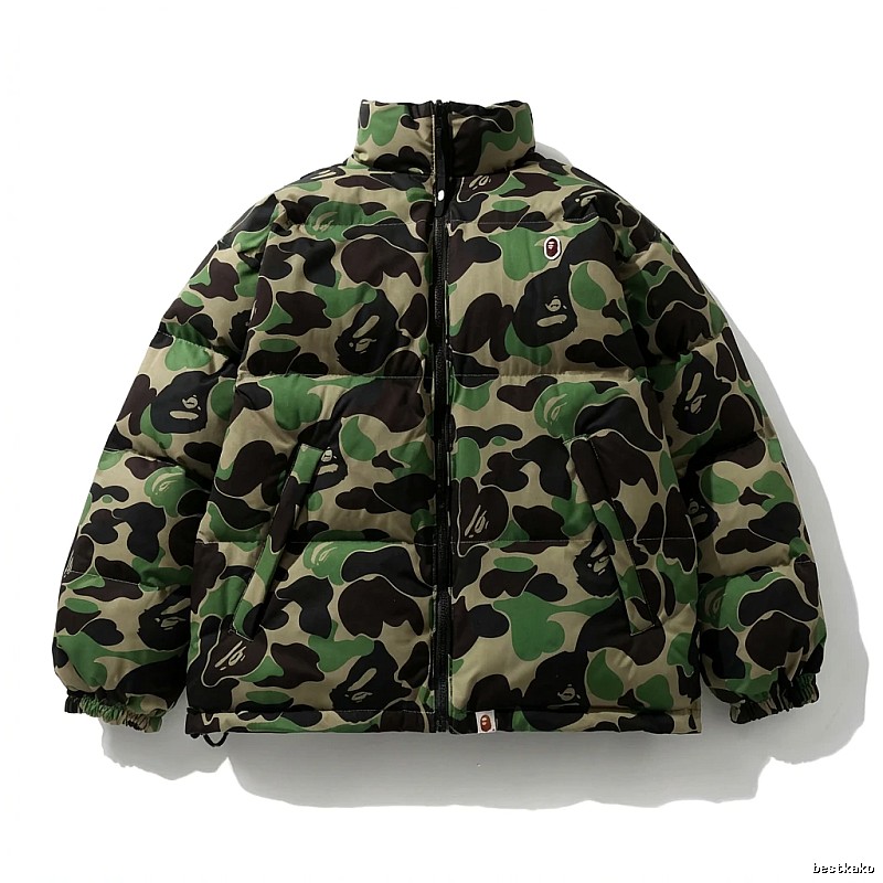 Bape camouflage-style down jacket