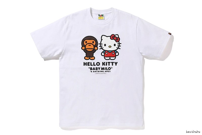 Bape co-branded cartoon white T-shirt