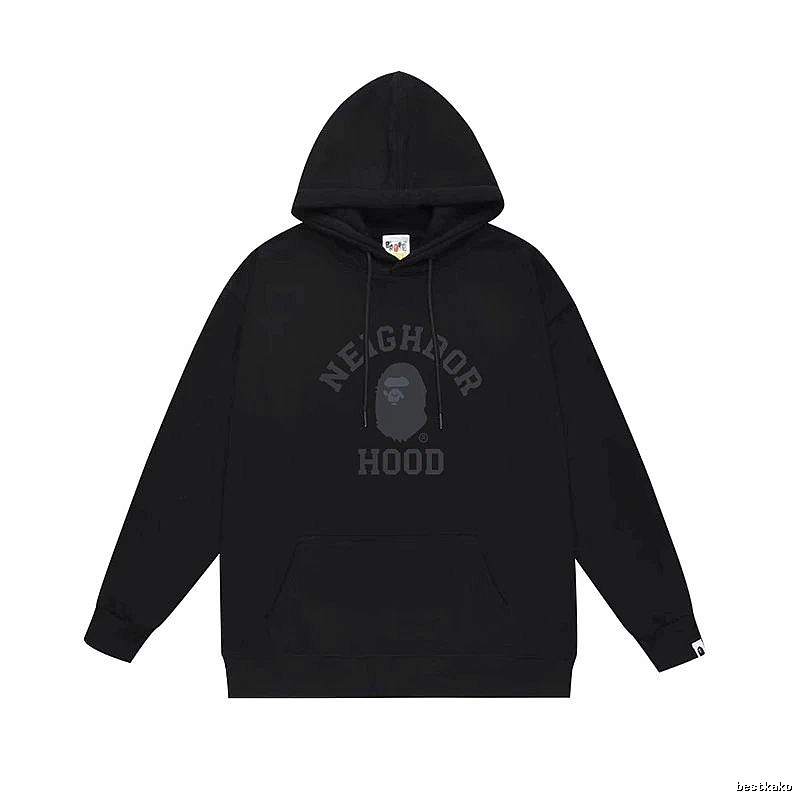 Bape Neighborhood black trendy hoodie