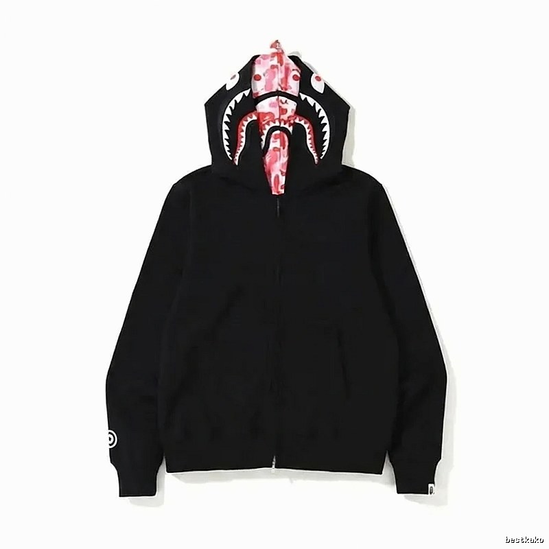 Bape Shark Series Black Streetwear Hoodie
