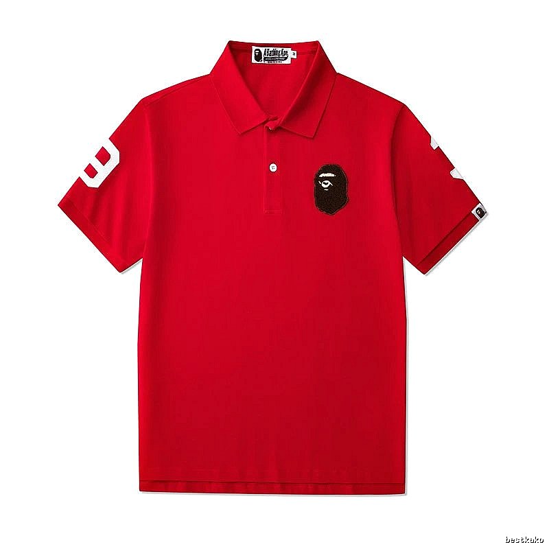 BAPE Travel Polo shirt White Polo Ape with Modern Look
