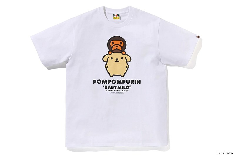 Bape x Pompompurin Co-branded Short-sleeve White