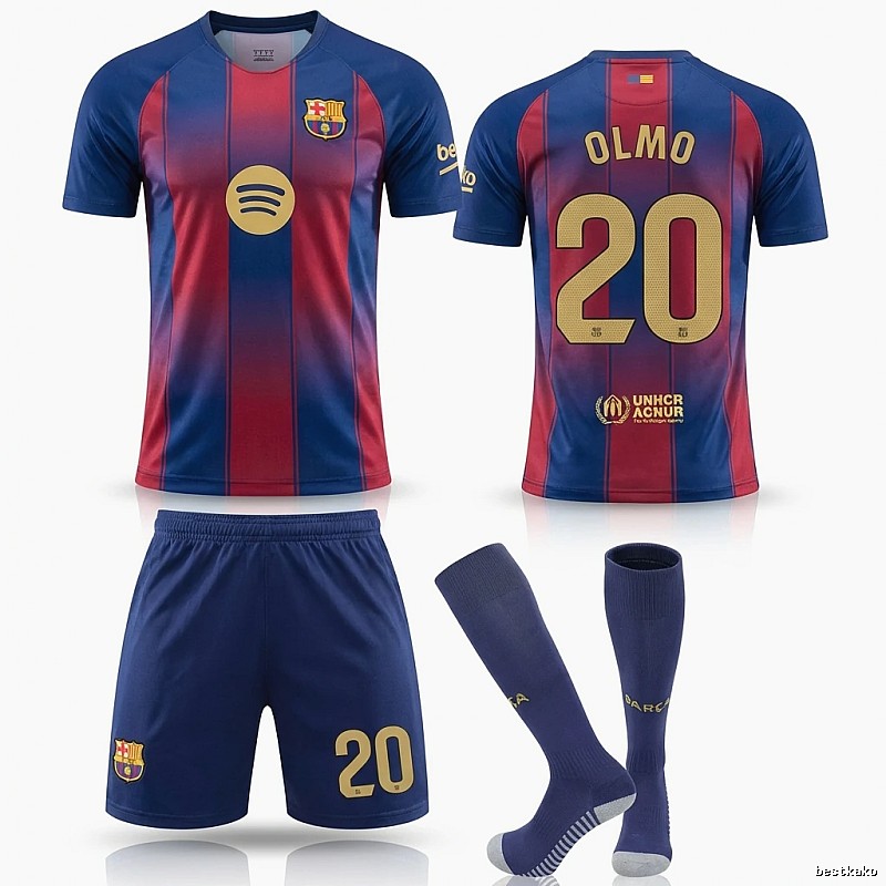 Barcelona's red and blue striped jersey