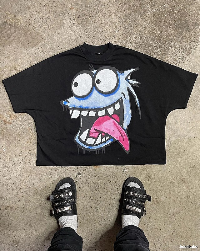 Billionaire Cartoon Trendy Brand Black T-shirt