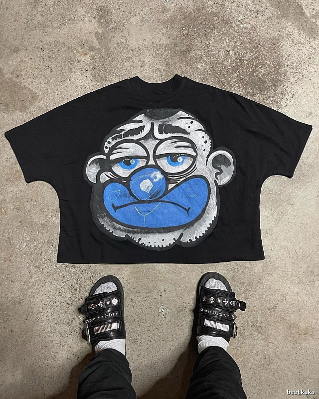 Billionaire Cartoon Trendy Brand Black T-shirt