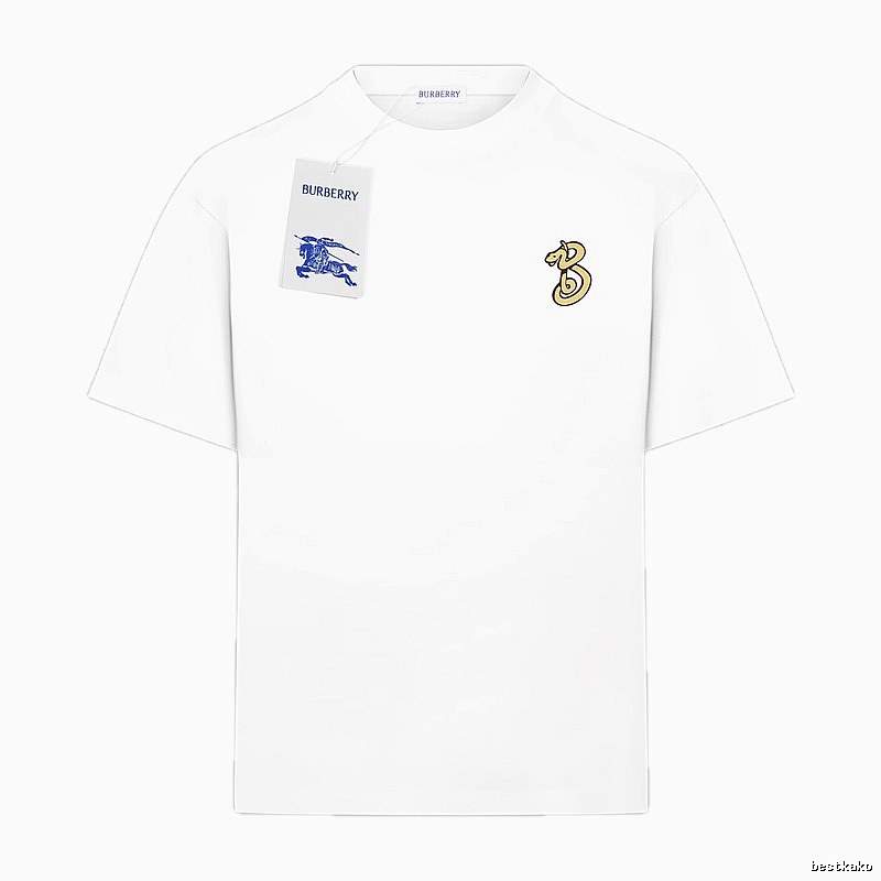 Burberry 3-letter logo simple white T-shirt