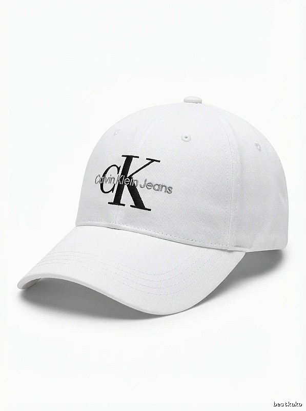 Calvin Klein minimalist style white baseball cap