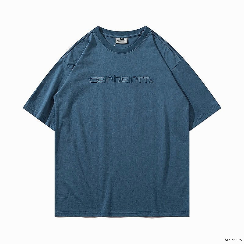Carhartt Daily Logo T-shirt Light Blue Subtle for City Outfits