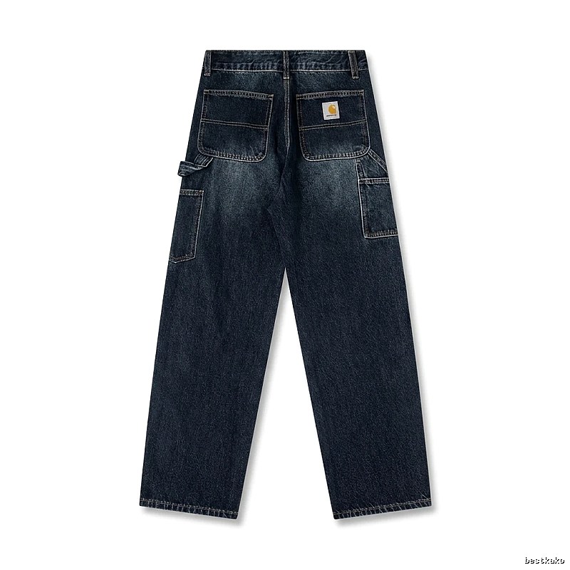 Carhartt workwear style dark denim jeans