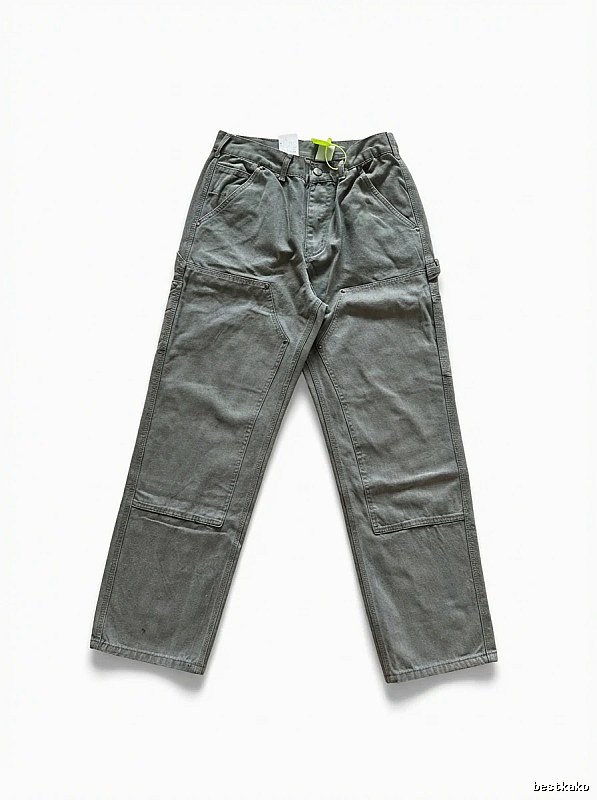 Carhartt workwear style moss green long pants