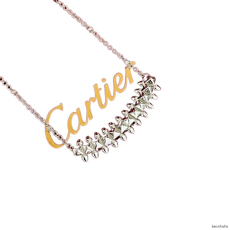 Cartier rivet-style silver necklace