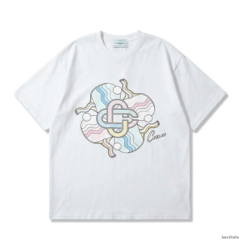 Casablanca Print Trendy White T-shirt