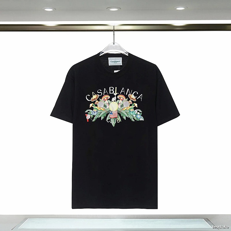Casablanca - printed casual black T - shirt