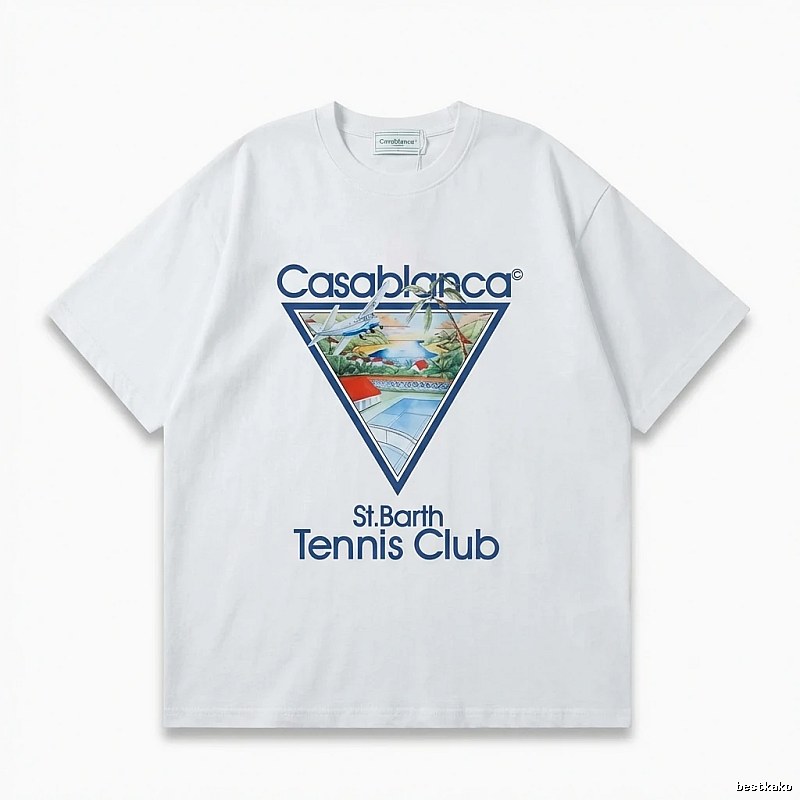 Casablanca Printed Casual White T-shirt