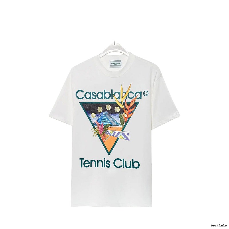 Casablanca Printed Casual White T-shirt