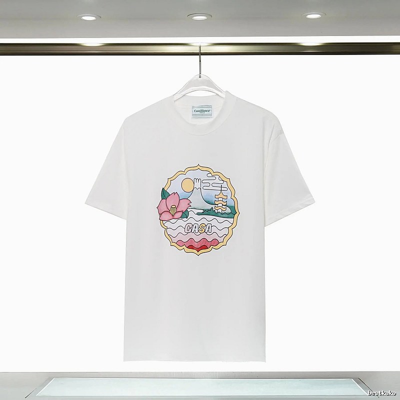 Casablanca - printed Japanese - style white T - shirt