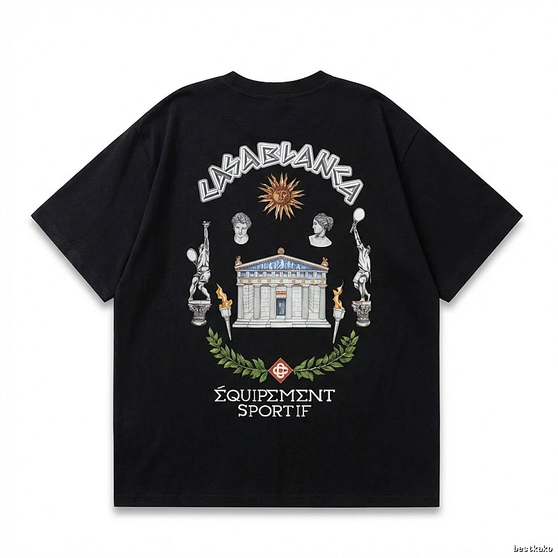 Casablanca retro style black T-shirt