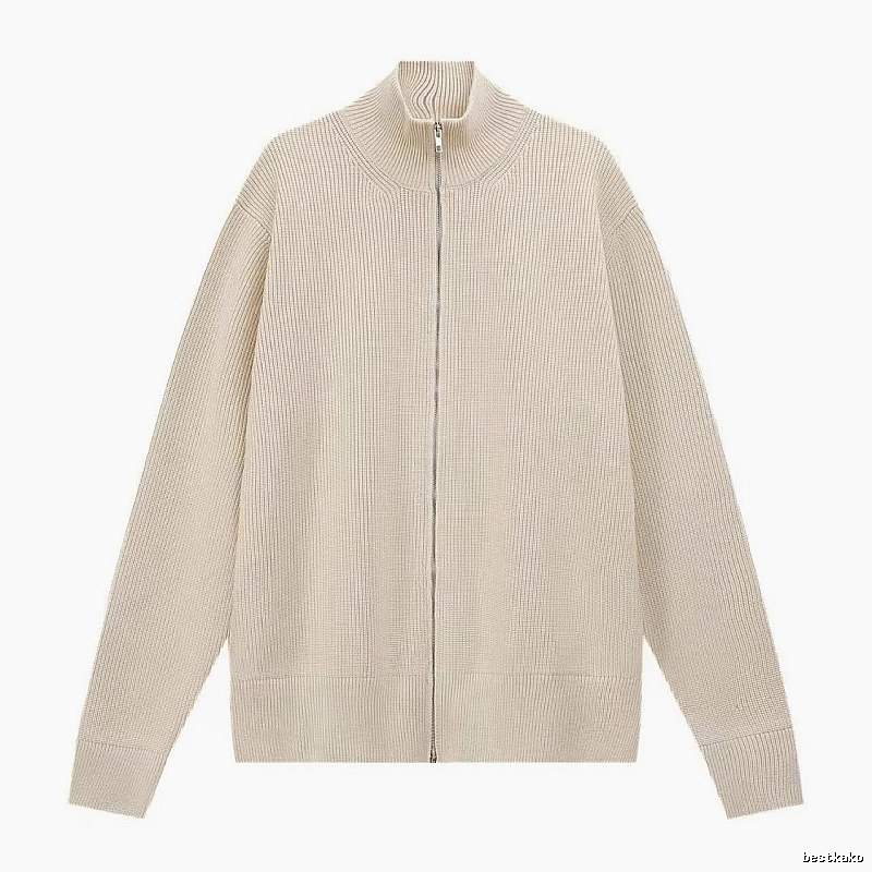 Casual Zip jacket Black Minimalist Full for Streetwear Looks