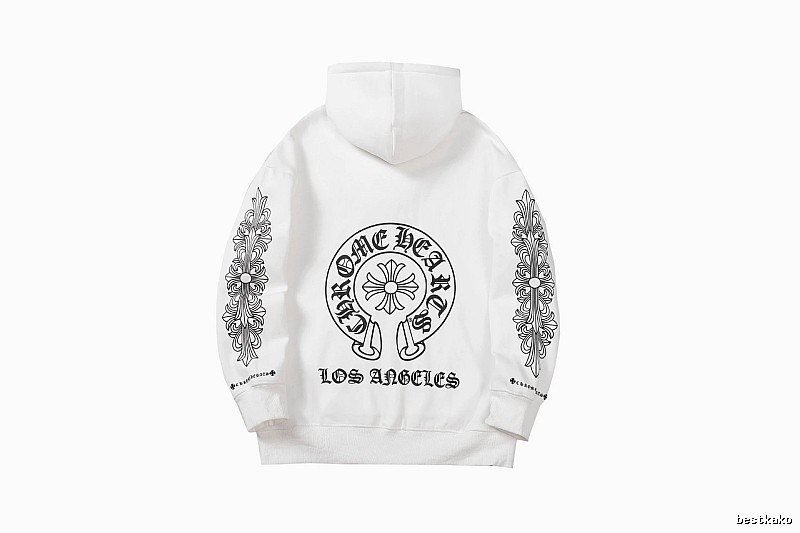 Chrome Hearts 2088-26 White Cross Graphic Hoodie Weekend Wear