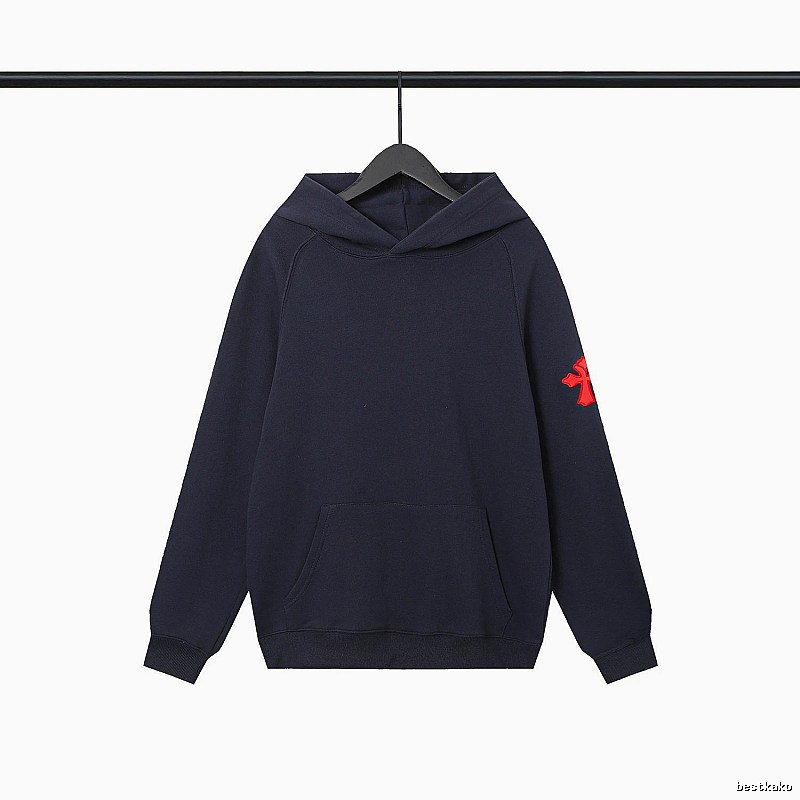 Chrome Hearts 2089-83 Navy Cross Graphic Hoodie Sport Casual