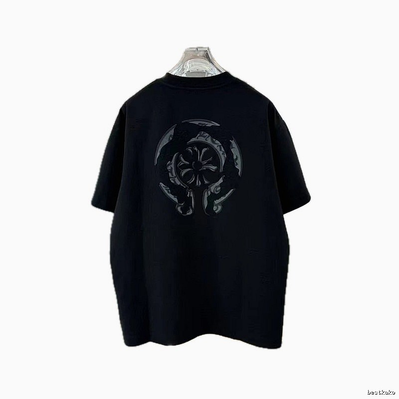 Chrome Hearts Circular Relief Street Style Black Short-sleeve T-shirt
