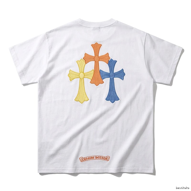 Chrome Hearts Colorful Cross White T-shirt