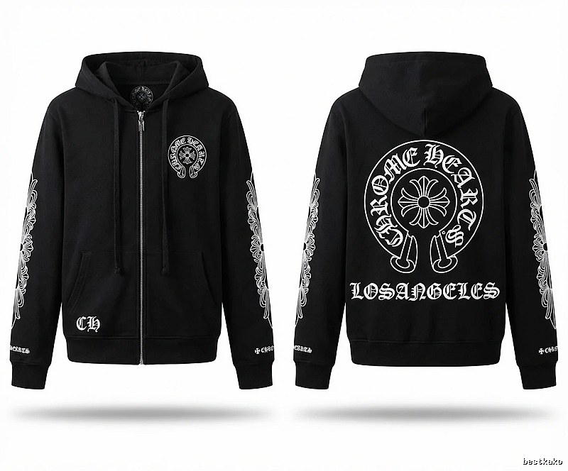 Chrome Hearts dark style black cardigan