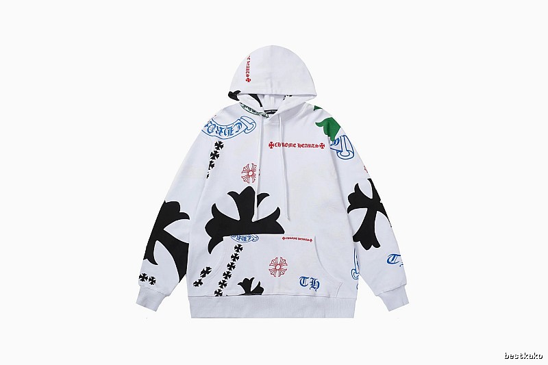 Chrome Hearts Gift Ready Cross graphic hoodie Black Blue Cross with Fresh Pattern