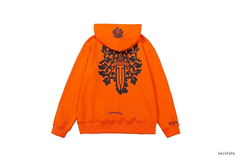 Chrome Hearts Monogram Cross graphic hoodie Black Blue Cross for Layered Styling