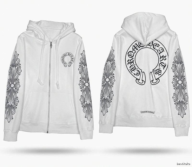 Chrome Hearts Printed Trendy and Cool Style White Hoodie