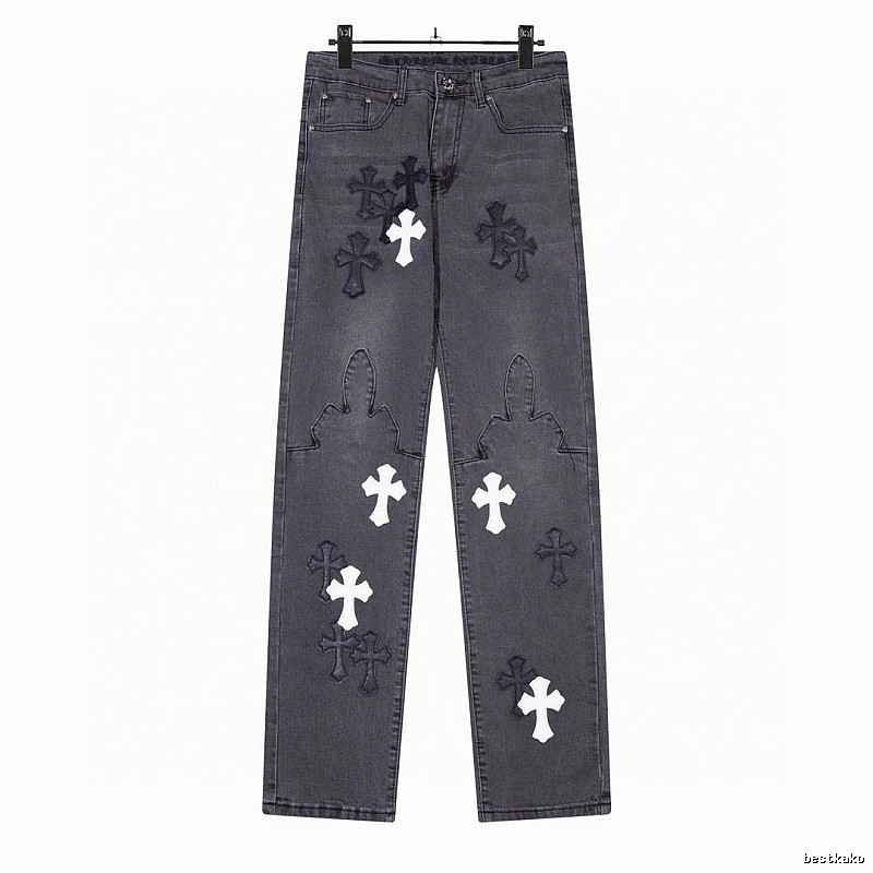 Chrome Hearts Relaxed Graphic jeans Light Denim Jeans with Designer-Inspired Detail