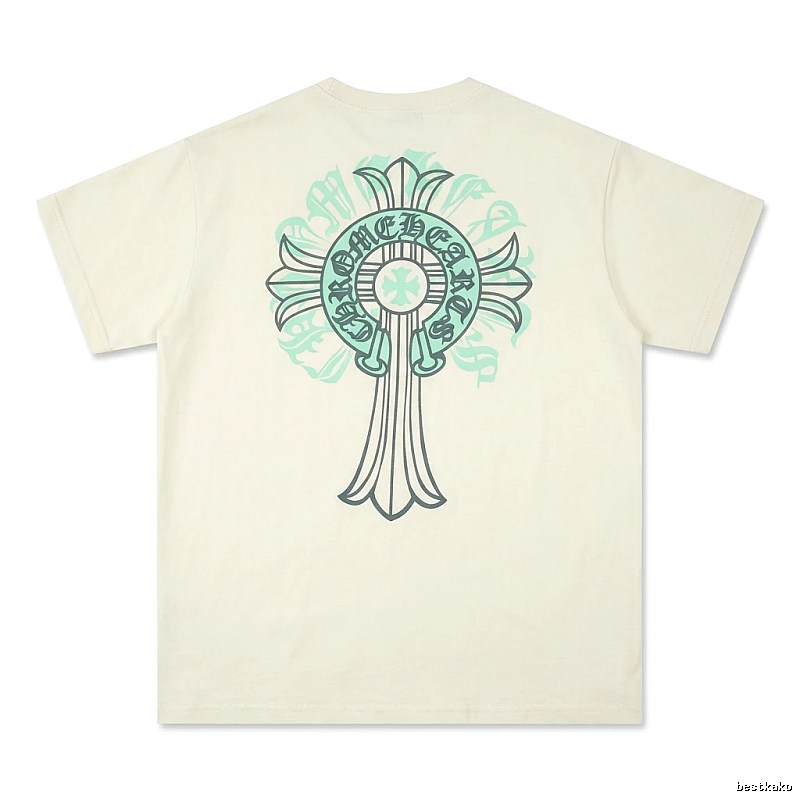 Chrome Hearts retro-style beige T-shirt