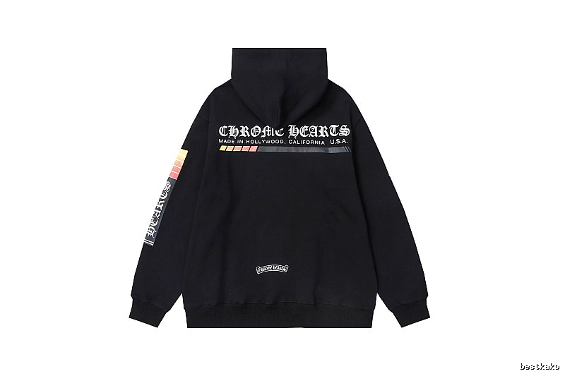 Chrome Hearts Summer Cross graphic hoodie Black Blue Cross with Clean Finish
