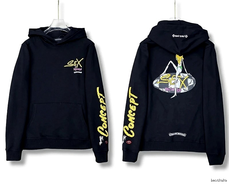 Chrome Hearts trendy and cool black hoodie