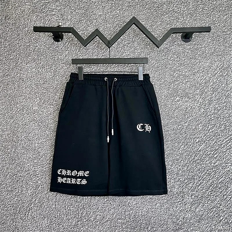 Chrome Hearts trendy and cool style black shorts
