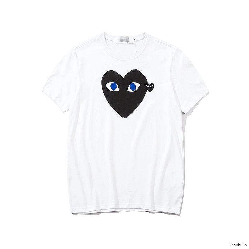Comme des Garcons PLAY 2023-03 Black Style 2303 Heart Logo T-Shirt Poolside Style