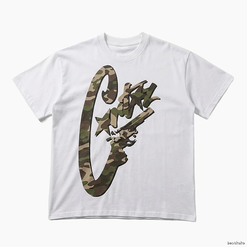 Corteiz camouflage print style white T-shirt