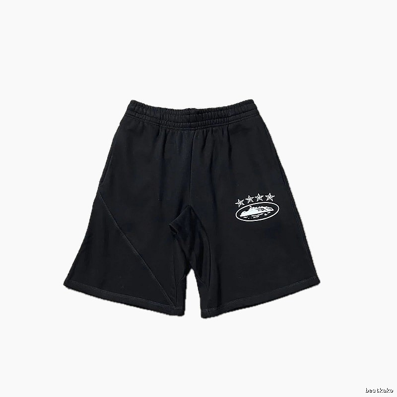 Corteiz five-star pattern black shorts