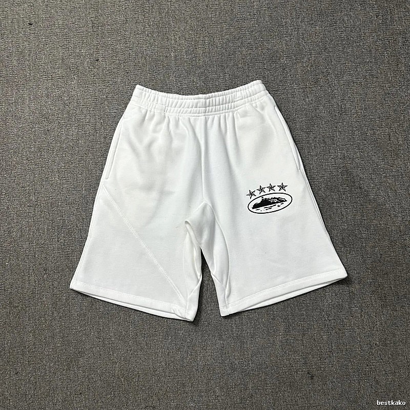 Corteiz Five-Star Trend Brand White Shorts