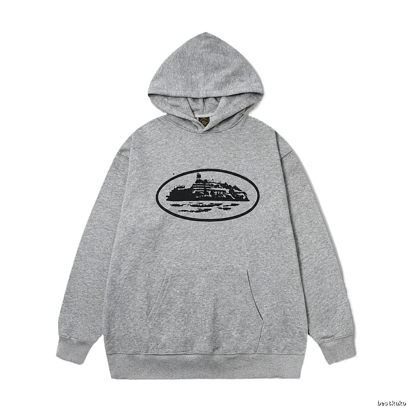 Corteiz grey minimalist hoodie