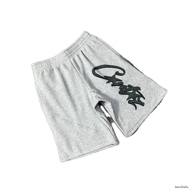 Corteiz letter-style grey shorts
