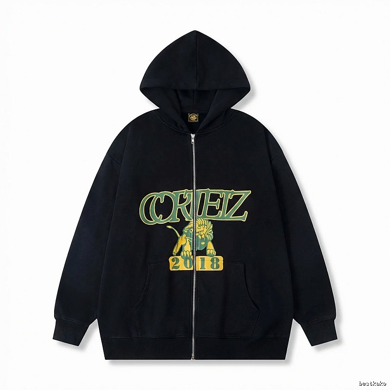 Corteiz Printed Trendy and Cool Black Sweatshirt