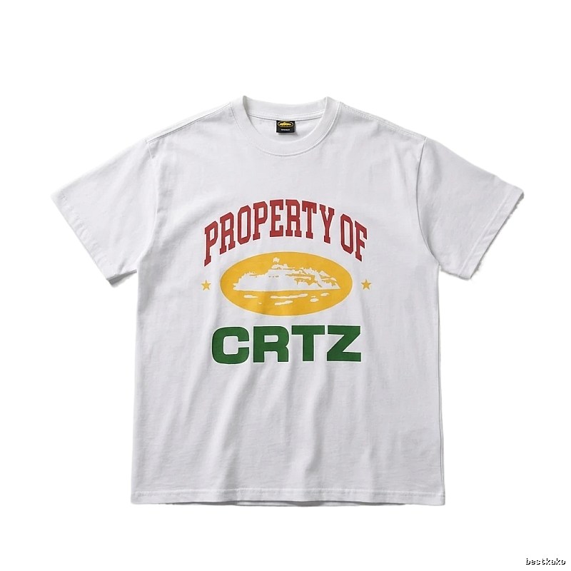 Corteiz PROPERTY Series Trendy and Cool White T-shirts