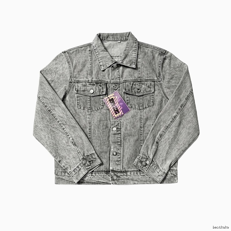 Corteiz Washed Grey Denim Jacket