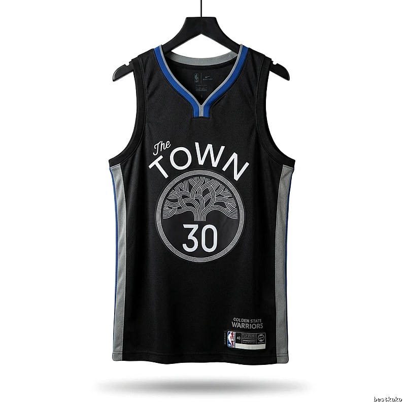 Curry's No. 30 black basketball jersey.