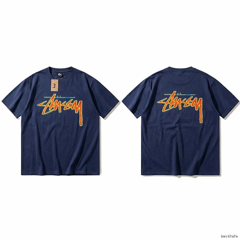 Dark blue T-shirt with Stussy graffiti style