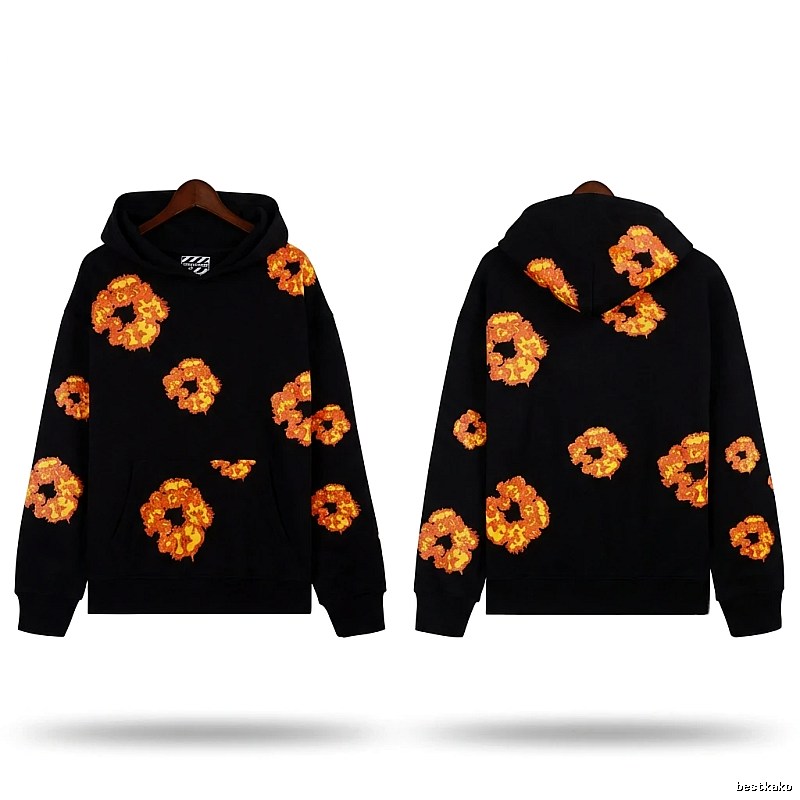 DENIM TEARS Flame Wind Black Sweatshirt