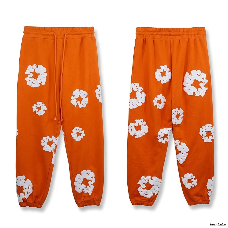 DENIM TEARS Printed Casual Orange Pants