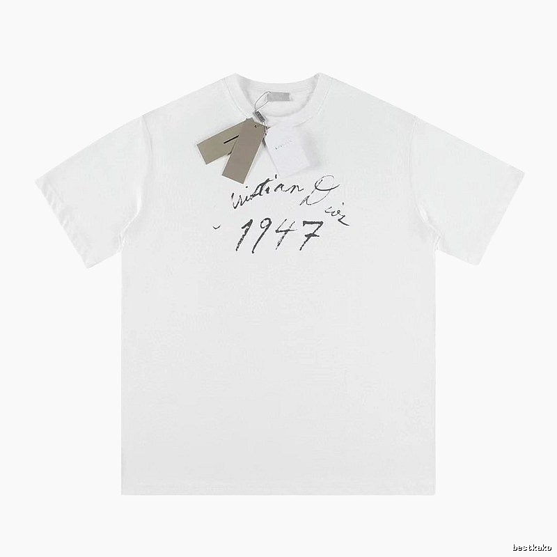 Dior 1947 Collection Minimalist Style White T-Shirt
